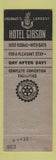 Matchbook Cover - Hotel Gibson Cincinnati OH