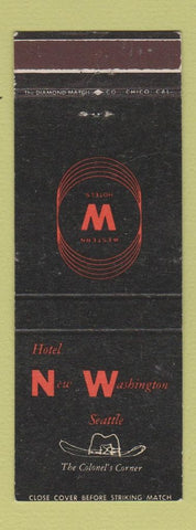 Matchbook Cover - New Washington Hotel Seattle WA Colonel's Corner