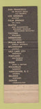 Matchbook Cover - New Washington Hotel Seattle WA Colonel's Corner