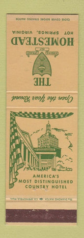 Matchbook Cover - The Homestead Hot Springs VA