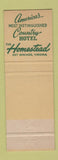 Matchbook Cover - The Homestead Hot Springs VA