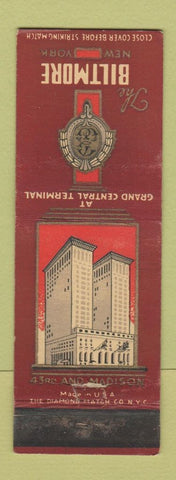 Matchbook Cover - Biltmore Hotel New York City