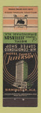 Matchbook Cover - Hotel Thomas Jefferson Birmingham AL