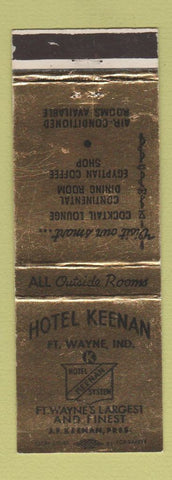 Matchbook Cover - Hotel Keenan Fort Wayne IN