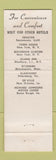 Matchbook Cover - Warwick Hotel Philadelphia PA WEAR