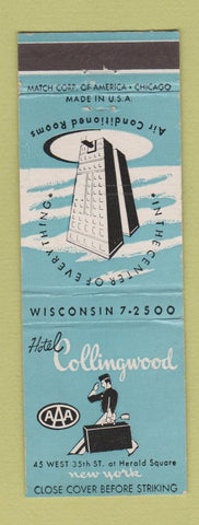 Matchbook Cover - Hotel Collingwood New York City