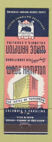 Matchbook Cover - Hotel Wade Hampton Columbia SC