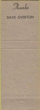 Matchbook Cover - Ambassador Hotel North Providence RI