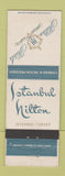 Matchbook Cover - Istanbul Hilton Hotel Turkey