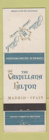Matchbook Cover - Castellana Hilton Madrid Spain hotel