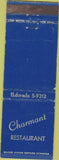 Matchbook Cover - Charmant Restaurant New York City WEAR