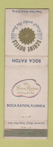 Matchbook Cover - Boca Raton Hotel FL Schine WEAR