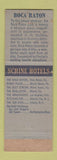 Matchbook Cover - Boca Raton Hotel FL Schine WEAR
