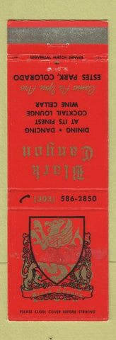 Matchbook Cover - Black Canyon Restaurant Estes Park Colorado