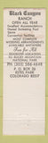 Matchbook Cover - Black Canyon Restaurant Estes Park Colorado