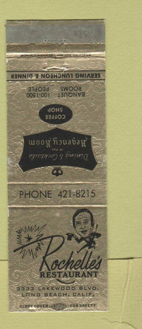 Matchbook Cover - Rochelle's Restaurant Long Beach CA