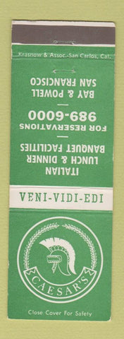 Matchbook Cover - Caesar's Italian Restaurant San Francisco CA