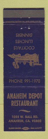 Matchbook Cover - Anaheim Depot Restaurant CA