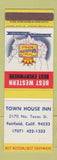 Matchbook Cover - Town House Inn Fairfield CA Best Western