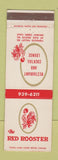 Matchbook Cover - Red Rooster Restaurant Walnut Creek CA
