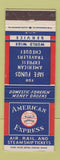 Matchbook Cover - American Express Money Orders Travelers Cheques