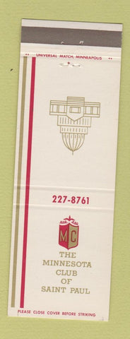 Matchbook Cover - Minnesota Club of St Paul MN
