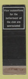 Matchbook Cover - Omaha Athletic Club NE WEAR