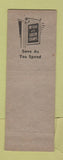Matchbook Cover - Wagner's Atlantic oil gas Mifflinburg PA