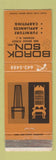 Matchbook Cover - Borok Son Inc Furniture Newark NJ