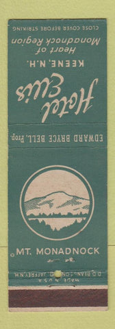 Matchbook Cover - Hotel Ellis Keene NH DD Bean