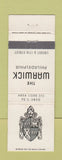 Matchbook Cover - Warwick Hotel Philadelphia PA