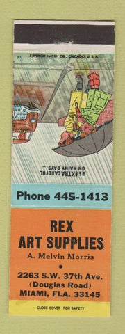 Matchbook Cover - Rex Art Supplies Miami FL