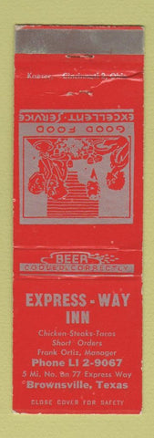 Matchbook Cover - Express Way Inn Brownsville TX