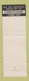 Matchbook Cover - Downtowner Motor Inns St Louis MO