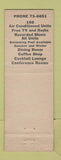 Matchbook Cover - King George Motel Syracuse NY WEAR