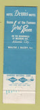 Matchbook Cover - Dennis Hotel Motel Atlantic City NJ