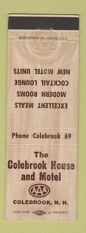 Matchbook Cover - Colebrook House and Motel NH