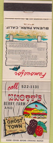 Matchbook Cover - Knott's Berry Farm Buena Park CA