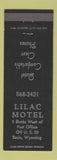 Matchbook Cover - Lilac Motel Basin WY
