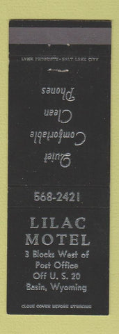 Matchbook Cover - Lilac Motel Basin WY
