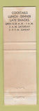 Matchbook Cover - Red Diamond Inn Italian Restaurant Miami FL