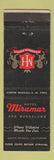 Matchbook Cover - Hotel Miramar Santa Monica CA Massaglia