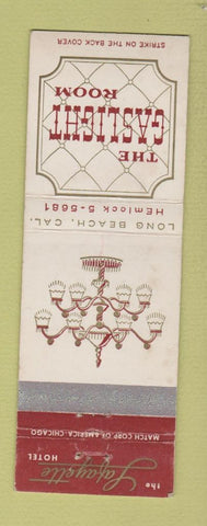 Matchbook Cover - Lafayette Hotel Long Beach CA Gaslight Room WEAR