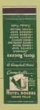Matchbook Cover - Campbell's Hotel Rogers Idaho Falls ID WEAR