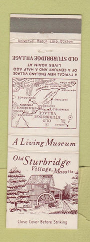 Matchbook Cover - Old Sturbridge Village MA