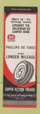 Matchbook Cover - Phillips 66 oil gas Tires Rock County Luverne MN