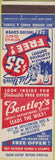Matchbook Cover - Bentley's Clothing Milwaukee WI