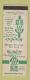 Matchbook Cover - Mayfair Super Markets Grocery DD Bean NJ
