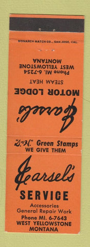 Matchbook Cover - Earsel's Service Auto Repair West Yellowstone MT