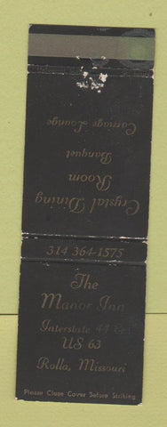 Matchbook Cover - Manor Inn Rolla MO WEAR